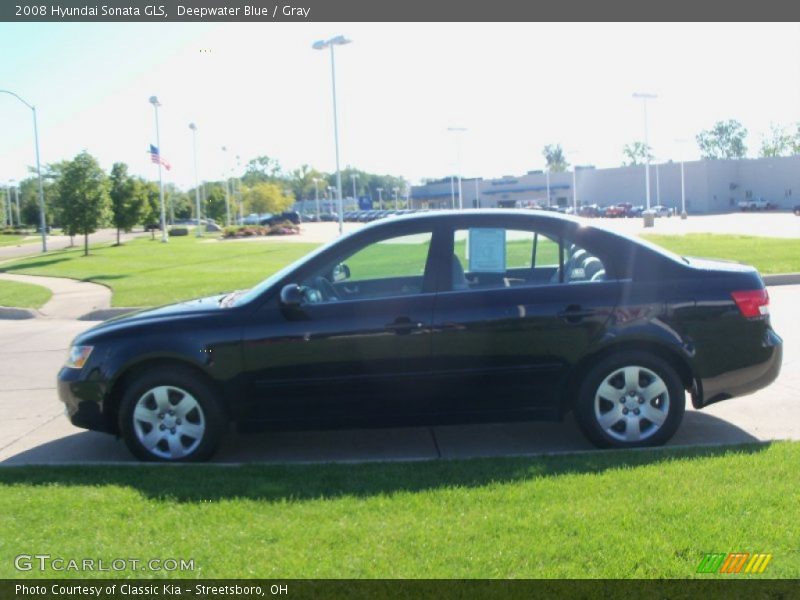 Deepwater Blue / Gray 2008 Hyundai Sonata GLS