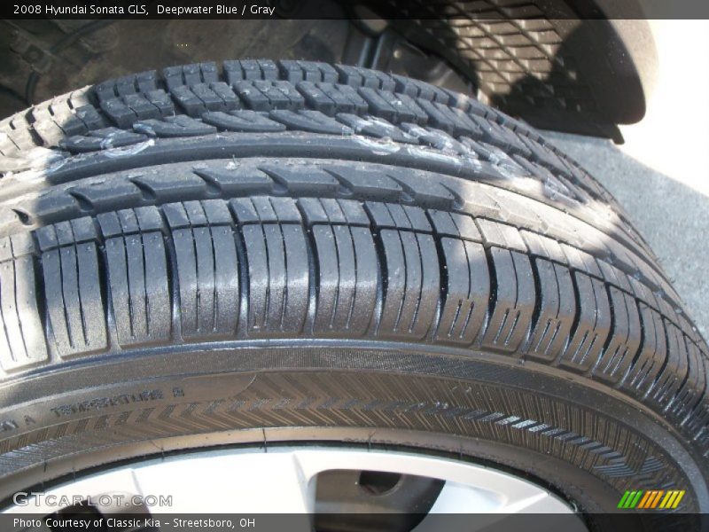Deepwater Blue / Gray 2008 Hyundai Sonata GLS