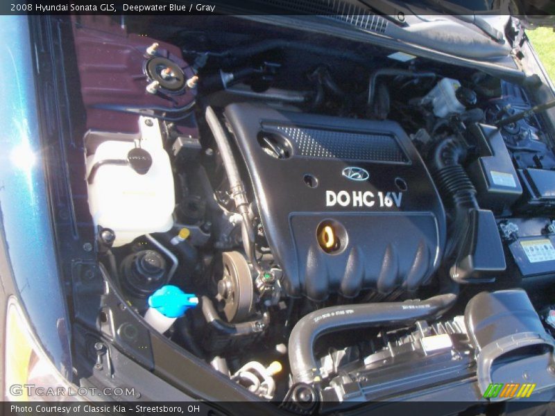 Deepwater Blue / Gray 2008 Hyundai Sonata GLS