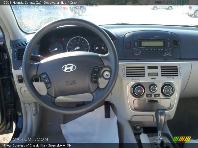Deepwater Blue / Gray 2008 Hyundai Sonata GLS