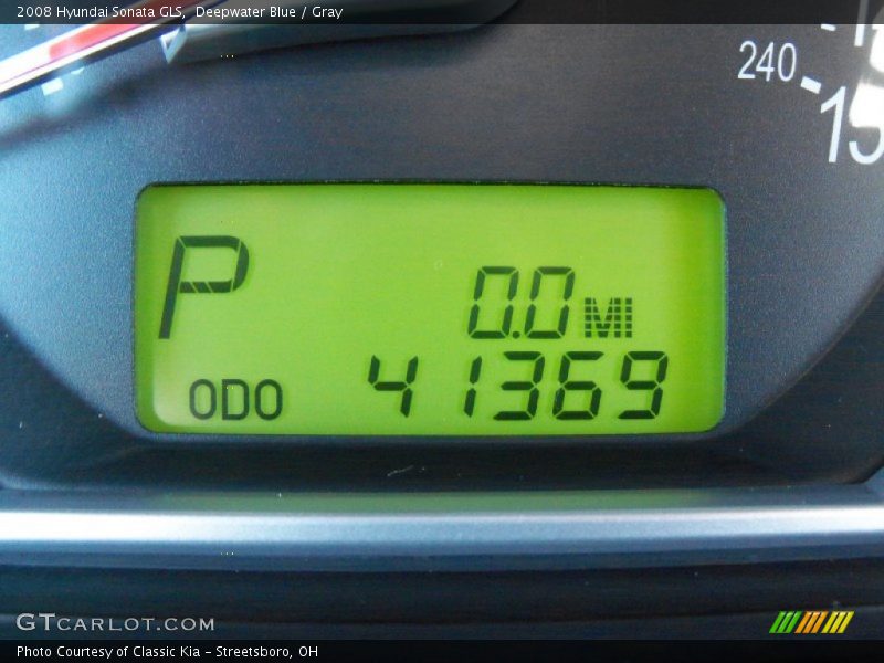 Deepwater Blue / Gray 2008 Hyundai Sonata GLS