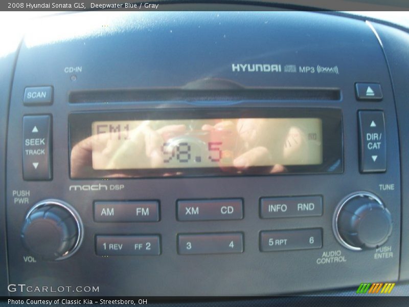 Deepwater Blue / Gray 2008 Hyundai Sonata GLS
