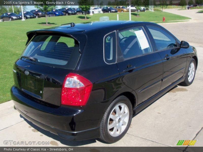 Ebony Black / Gray 2005 Kia Spectra 5 Wagon