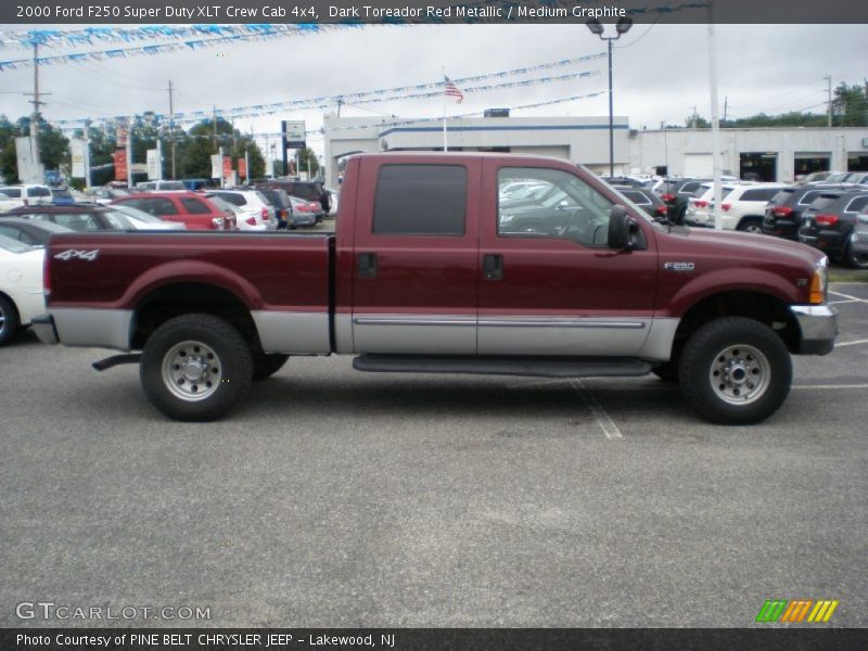  2000 F250 Super Duty XLT Crew Cab 4x4 Dark Toreador Red Metallic