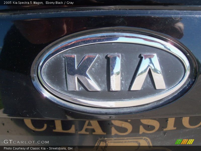 Ebony Black / Gray 2005 Kia Spectra 5 Wagon