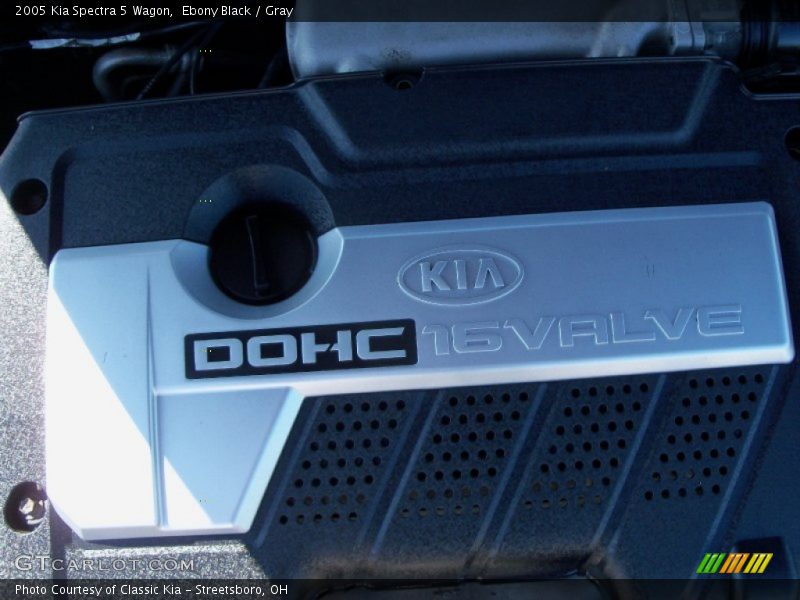 Ebony Black / Gray 2005 Kia Spectra 5 Wagon