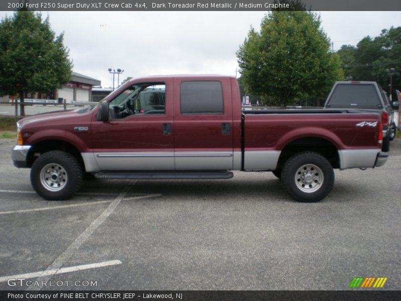 2000 F250 Super Duty XLT Crew Cab 4x4 Dark Toreador Red Metallic