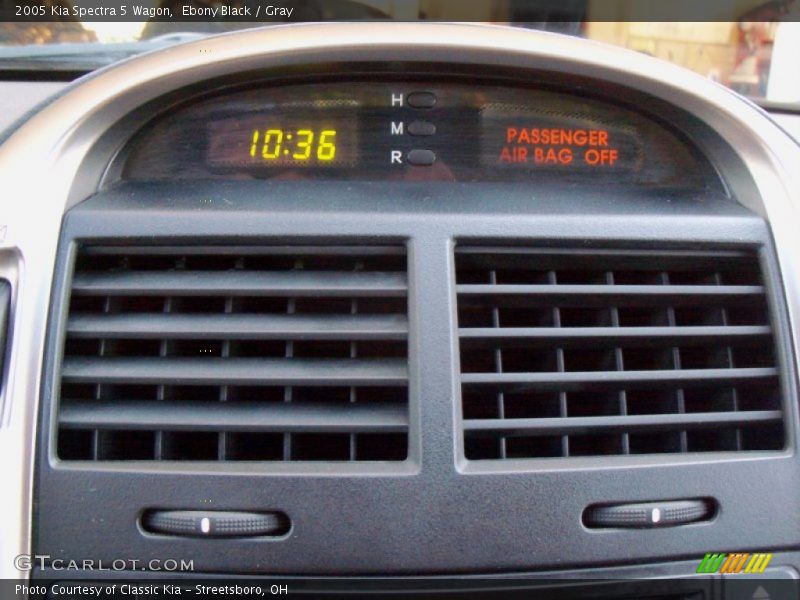 Ebony Black / Gray 2005 Kia Spectra 5 Wagon