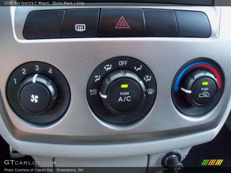 Ebony Black / Gray 2005 Kia Spectra 5 Wagon