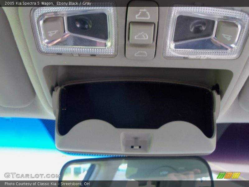 Ebony Black / Gray 2005 Kia Spectra 5 Wagon