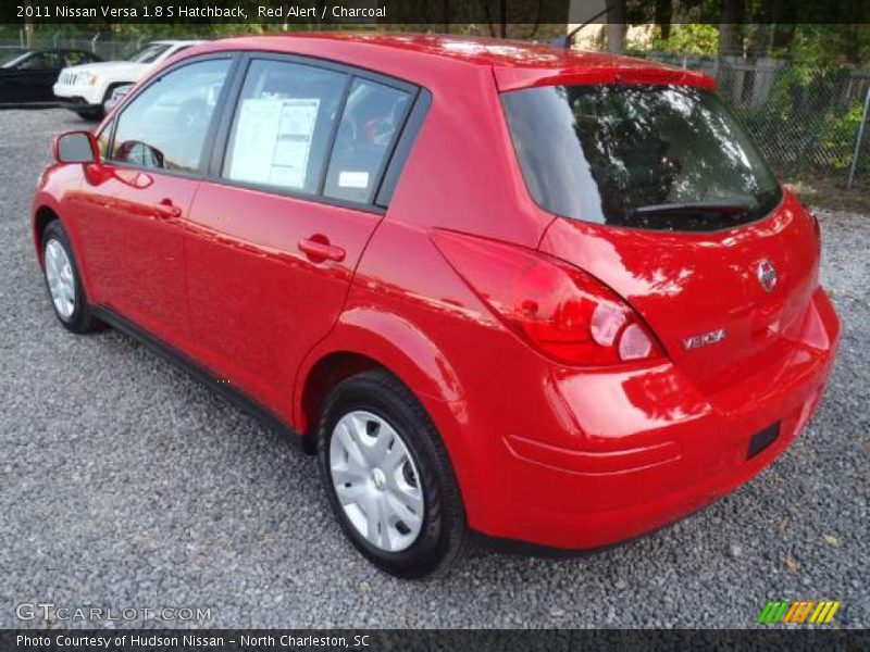 Red Alert / Charcoal 2011 Nissan Versa 1.8 S Hatchback