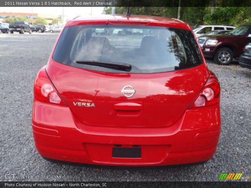 Red Alert / Charcoal 2011 Nissan Versa 1.8 S Hatchback