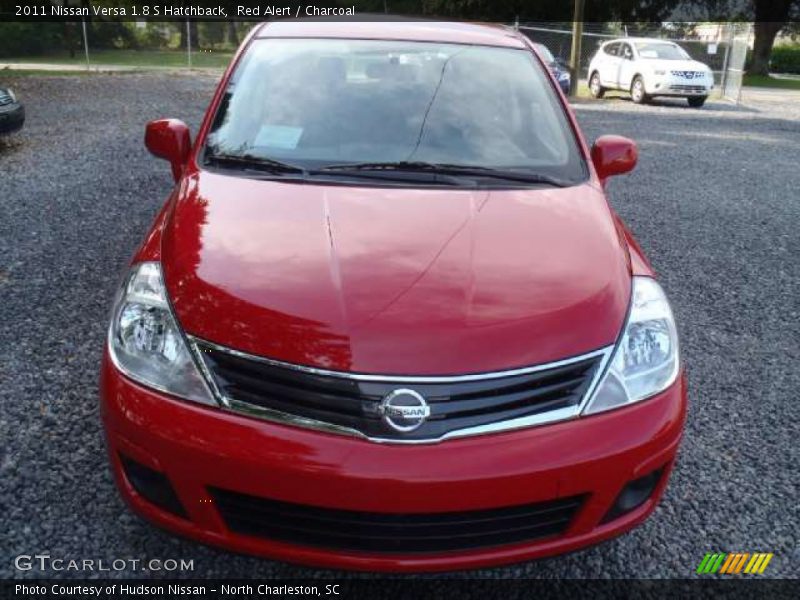Red Alert / Charcoal 2011 Nissan Versa 1.8 S Hatchback