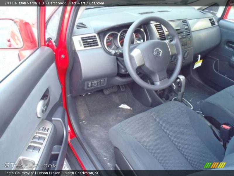 Red Alert / Charcoal 2011 Nissan Versa 1.8 S Hatchback