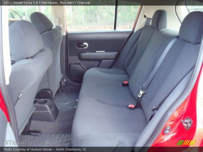 Red Alert / Charcoal 2011 Nissan Versa 1.8 S Hatchback