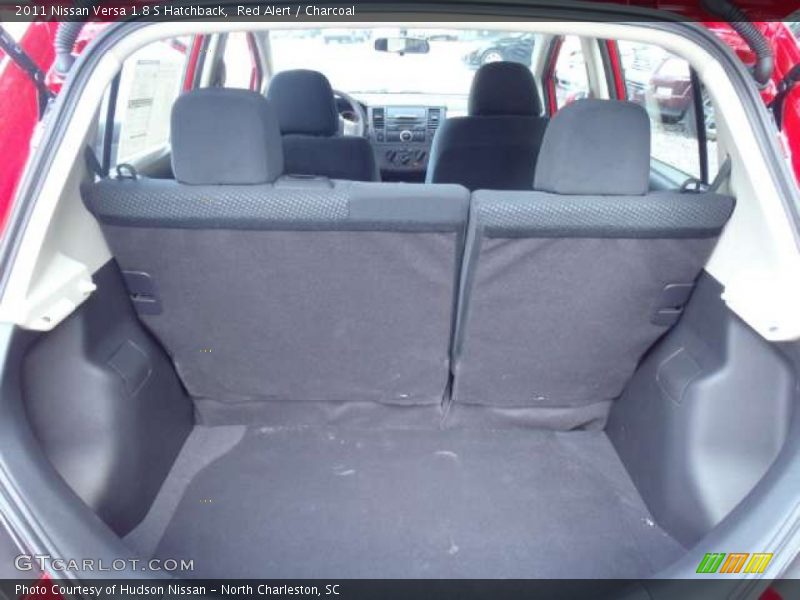 Red Alert / Charcoal 2011 Nissan Versa 1.8 S Hatchback