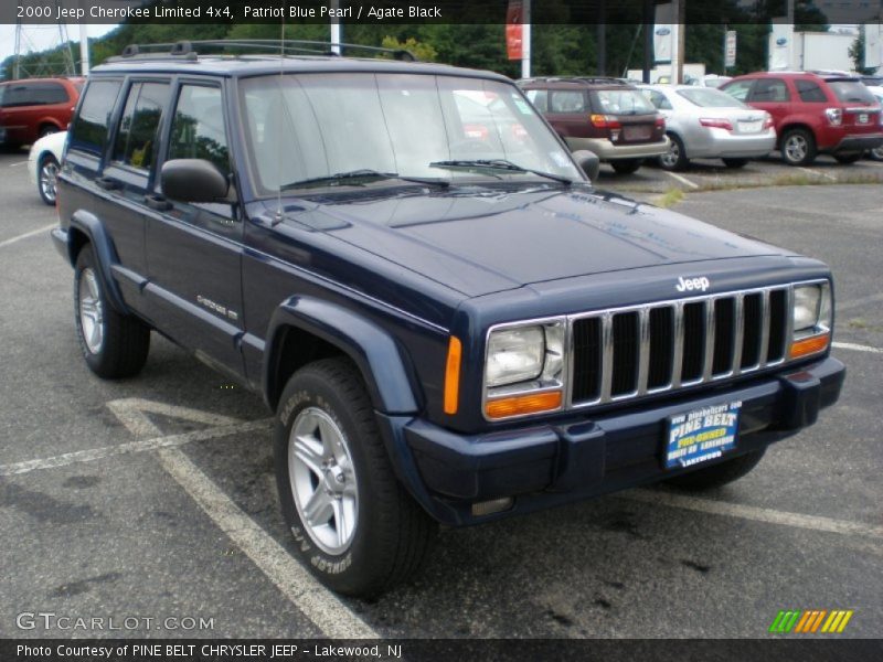 Patriot Blue Pearl / Agate Black 2000 Jeep Cherokee Limited 4x4