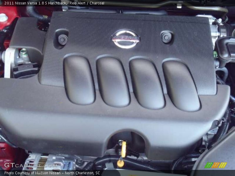 Red Alert / Charcoal 2011 Nissan Versa 1.8 S Hatchback