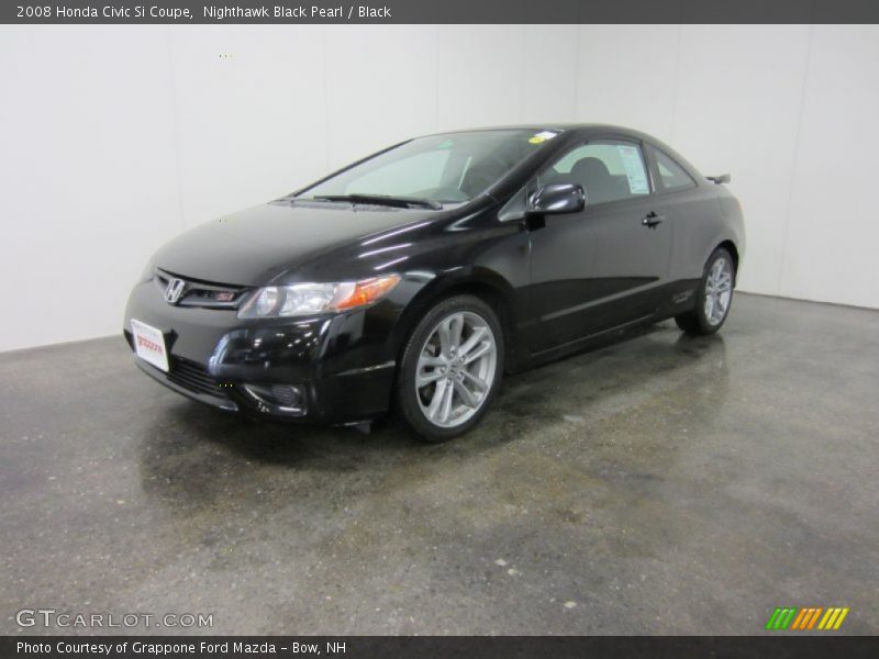 Nighthawk Black Pearl / Black 2008 Honda Civic Si Coupe