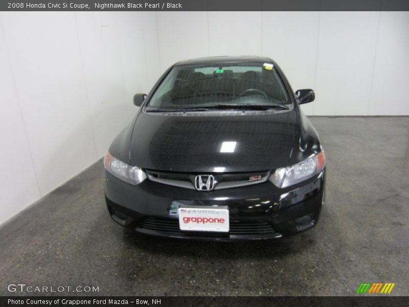 Nighthawk Black Pearl / Black 2008 Honda Civic Si Coupe