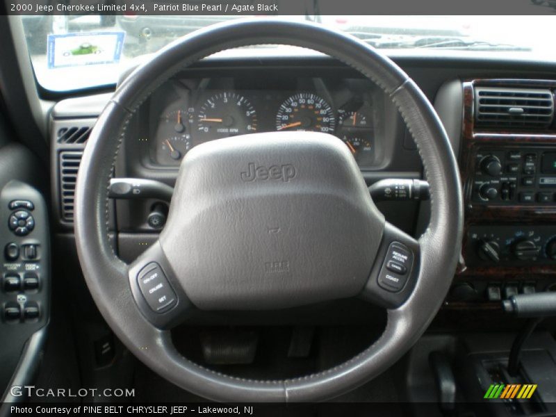 Patriot Blue Pearl / Agate Black 2000 Jeep Cherokee Limited 4x4