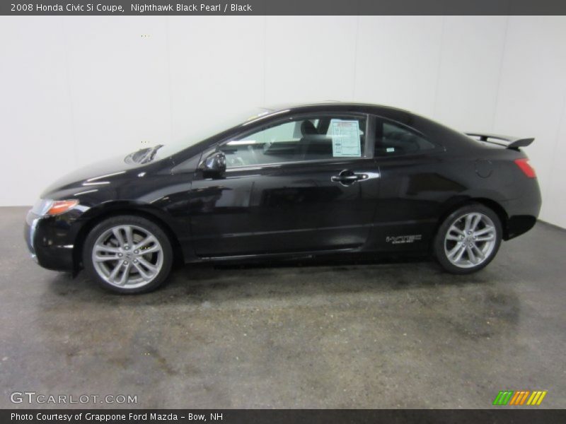 Nighthawk Black Pearl / Black 2008 Honda Civic Si Coupe