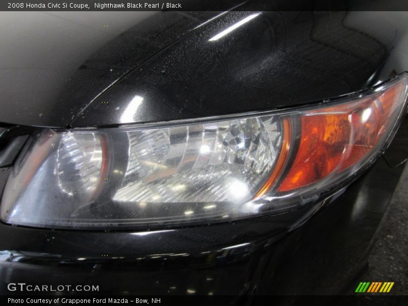 Nighthawk Black Pearl / Black 2008 Honda Civic Si Coupe