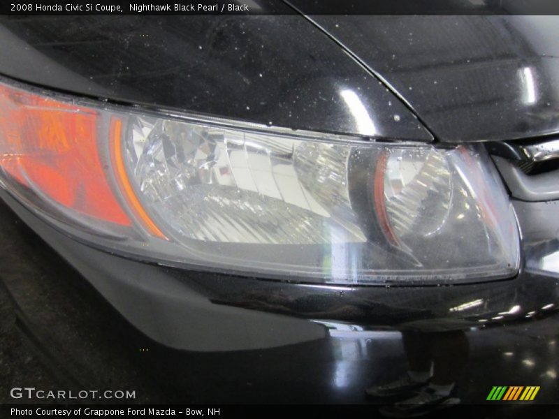 Nighthawk Black Pearl / Black 2008 Honda Civic Si Coupe