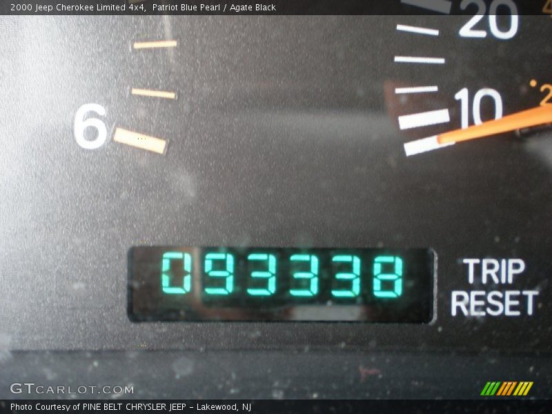 Patriot Blue Pearl / Agate Black 2000 Jeep Cherokee Limited 4x4