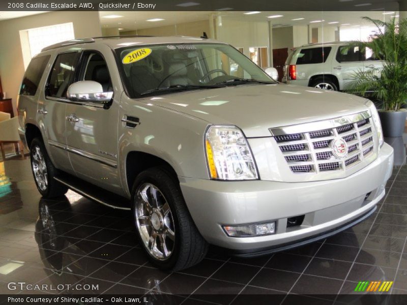 Quicksilver / Ebony 2008 Cadillac Escalade AWD
