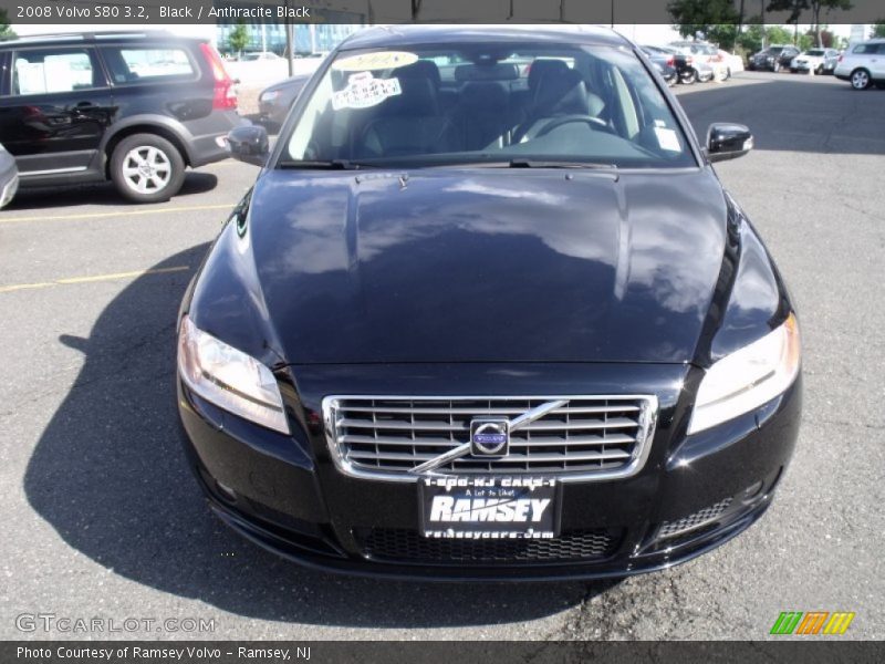 Black / Anthracite Black 2008 Volvo S80 3.2