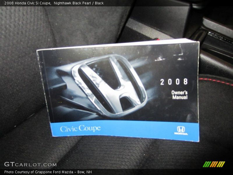 Nighthawk Black Pearl / Black 2008 Honda Civic Si Coupe