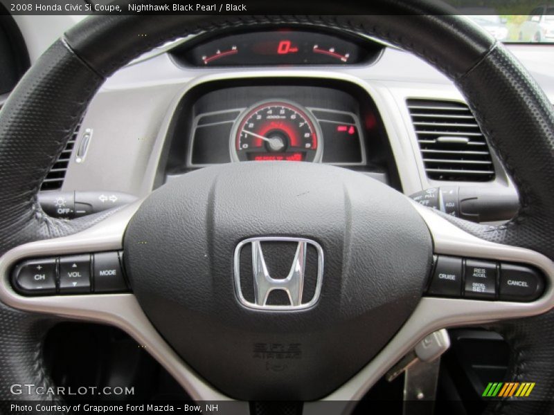 Nighthawk Black Pearl / Black 2008 Honda Civic Si Coupe