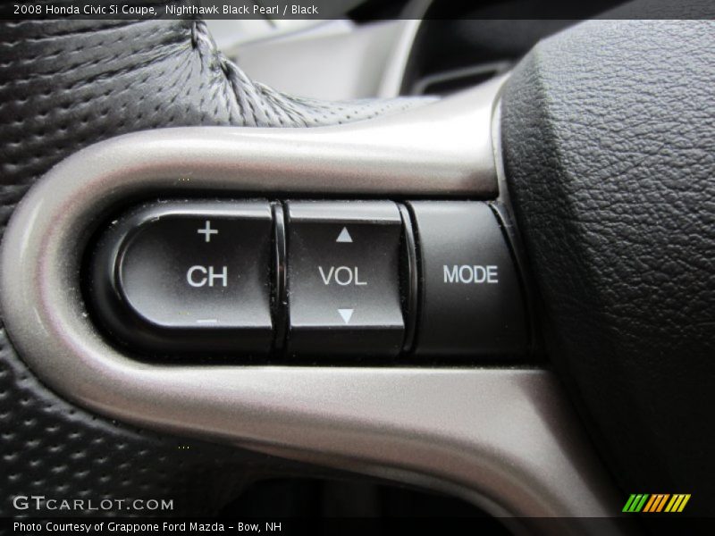 Nighthawk Black Pearl / Black 2008 Honda Civic Si Coupe