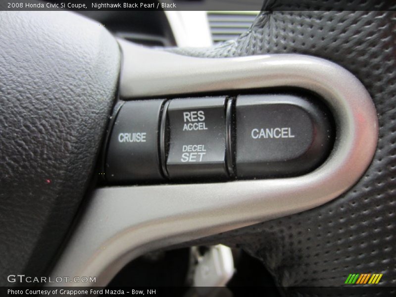 Nighthawk Black Pearl / Black 2008 Honda Civic Si Coupe