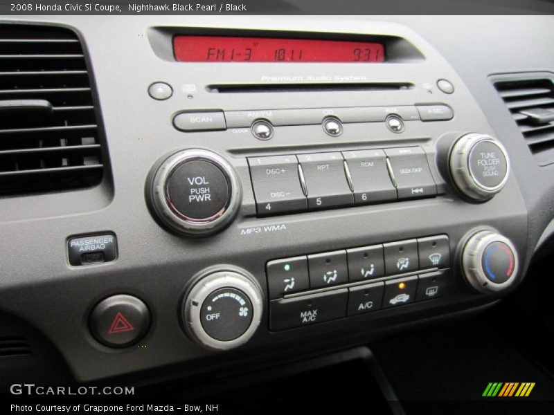 Nighthawk Black Pearl / Black 2008 Honda Civic Si Coupe