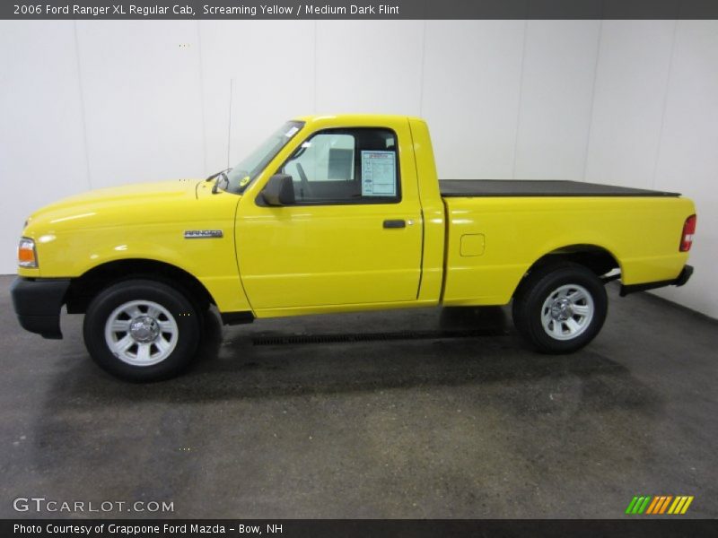 Screaming Yellow / Medium Dark Flint 2006 Ford Ranger XL Regular Cab