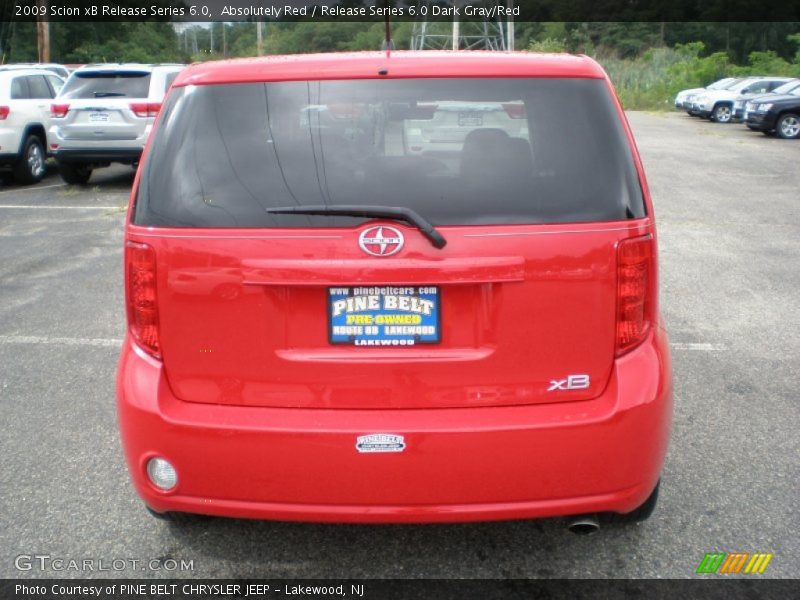 Absolutely Red / Release Series 6.0 Dark Gray/Red 2009 Scion xB Release Series 6.0