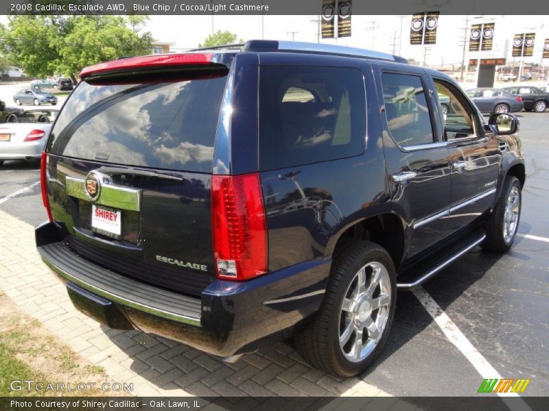 Blue Chip / Cocoa/Light Cashmere 2008 Cadillac Escalade AWD