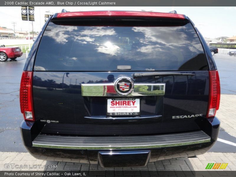 Blue Chip / Cocoa/Light Cashmere 2008 Cadillac Escalade AWD
