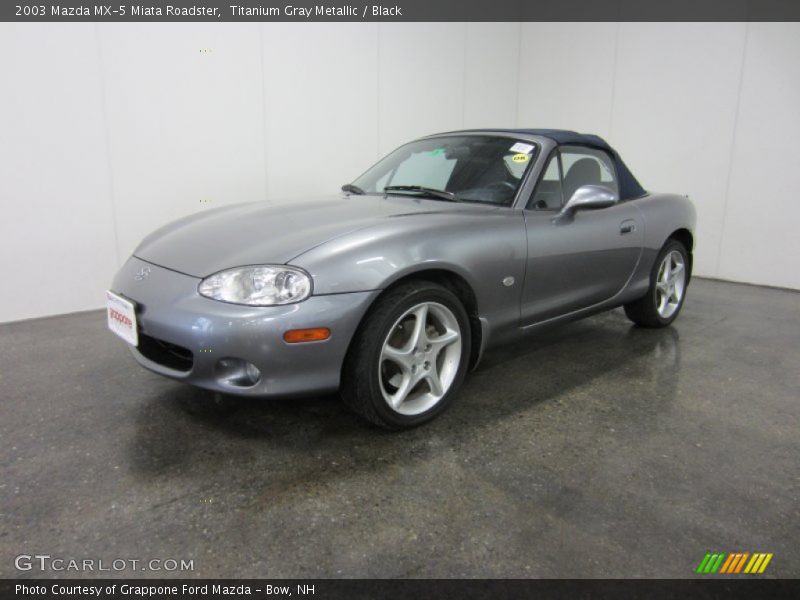Titanium Gray Metallic / Black 2003 Mazda MX-5 Miata Roadster