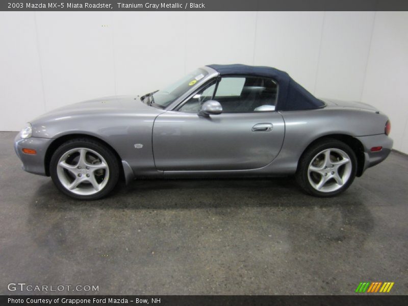 Titanium Gray Metallic / Black 2003 Mazda MX-5 Miata Roadster