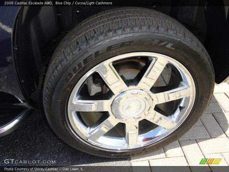 Blue Chip / Cocoa/Light Cashmere 2008 Cadillac Escalade AWD