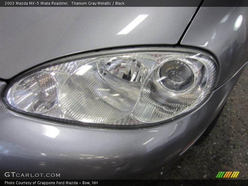 Titanium Gray Metallic / Black 2003 Mazda MX-5 Miata Roadster