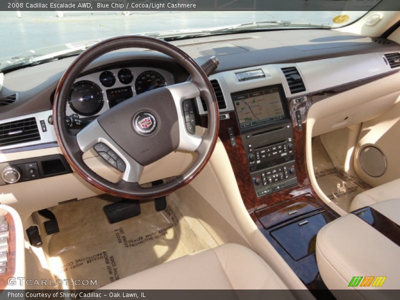 Blue Chip / Cocoa/Light Cashmere 2008 Cadillac Escalade AWD