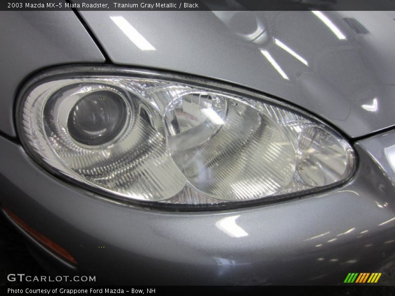 Titanium Gray Metallic / Black 2003 Mazda MX-5 Miata Roadster