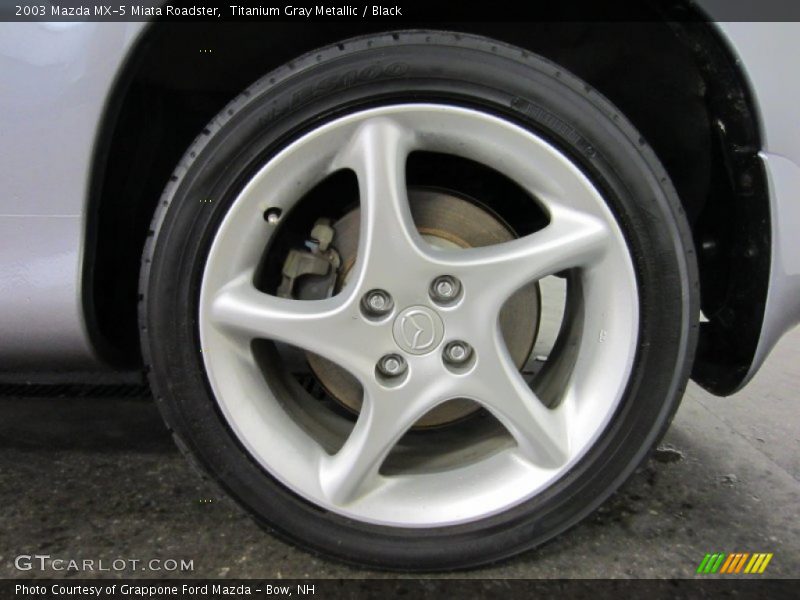 Titanium Gray Metallic / Black 2003 Mazda MX-5 Miata Roadster