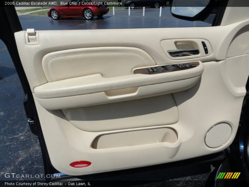 Blue Chip / Cocoa/Light Cashmere 2008 Cadillac Escalade AWD