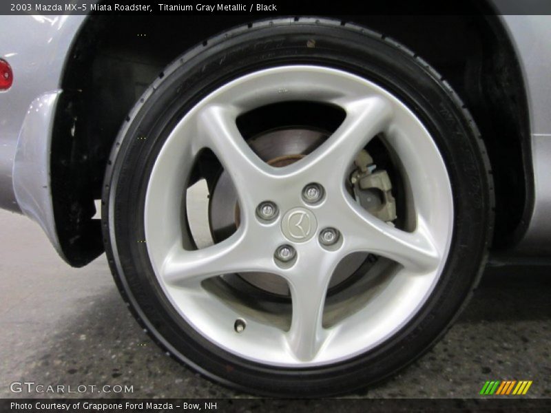 Titanium Gray Metallic / Black 2003 Mazda MX-5 Miata Roadster