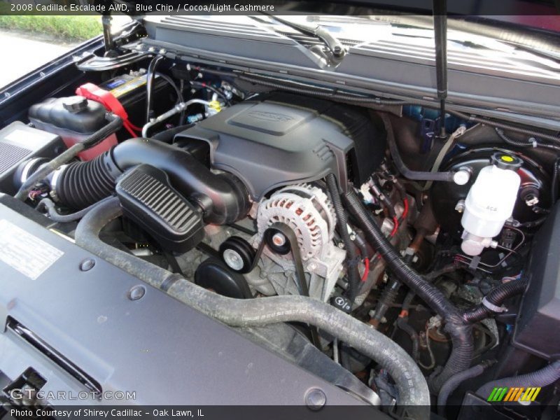 Blue Chip / Cocoa/Light Cashmere 2008 Cadillac Escalade AWD